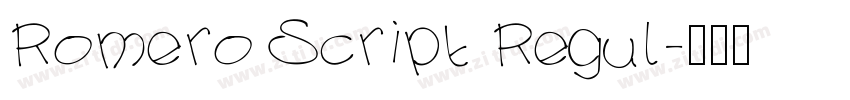 Romero Script Regul字体转换